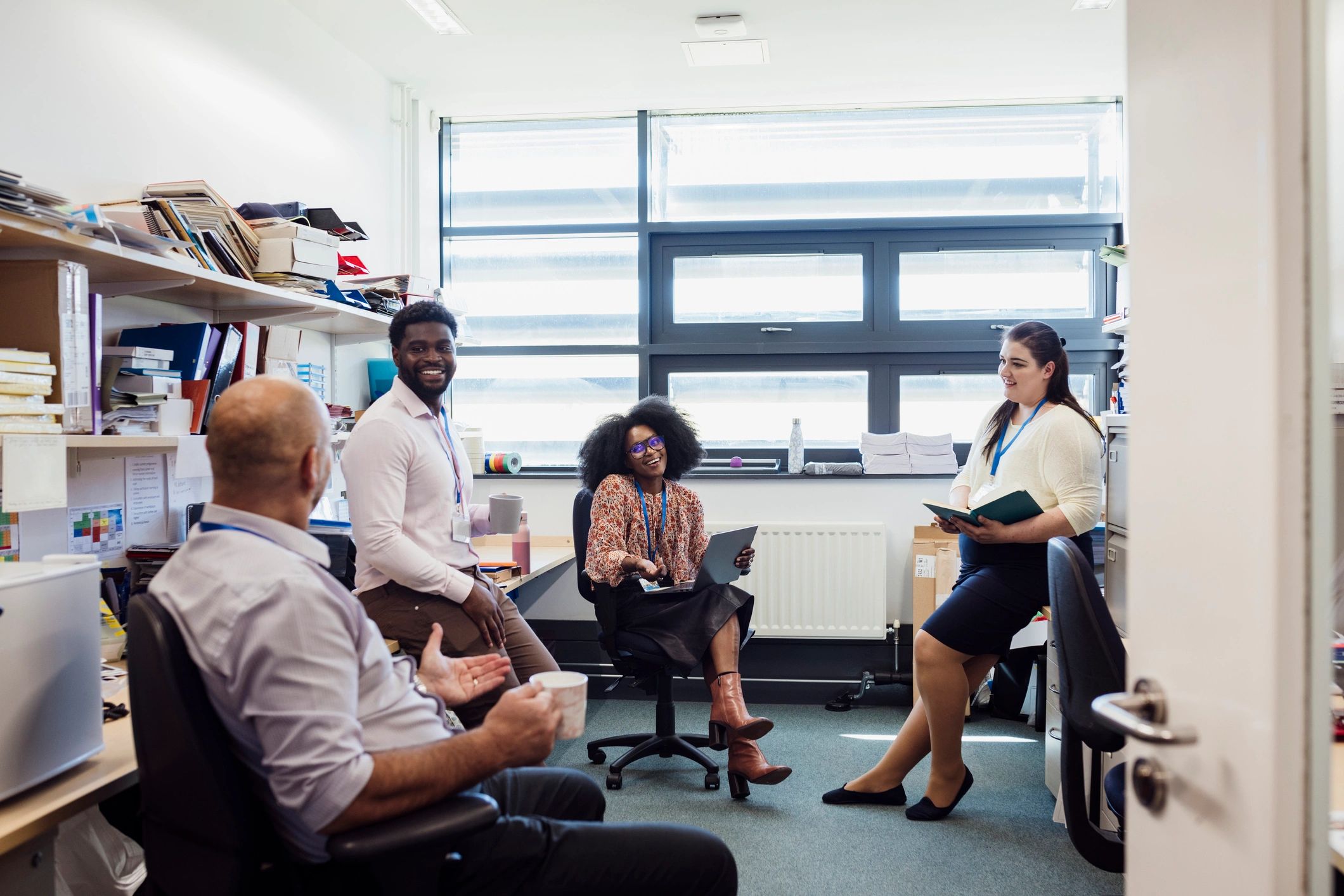 Professional consulting team in a modern office